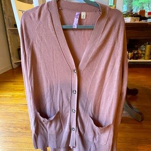 Pink cardigan with side ties size medium